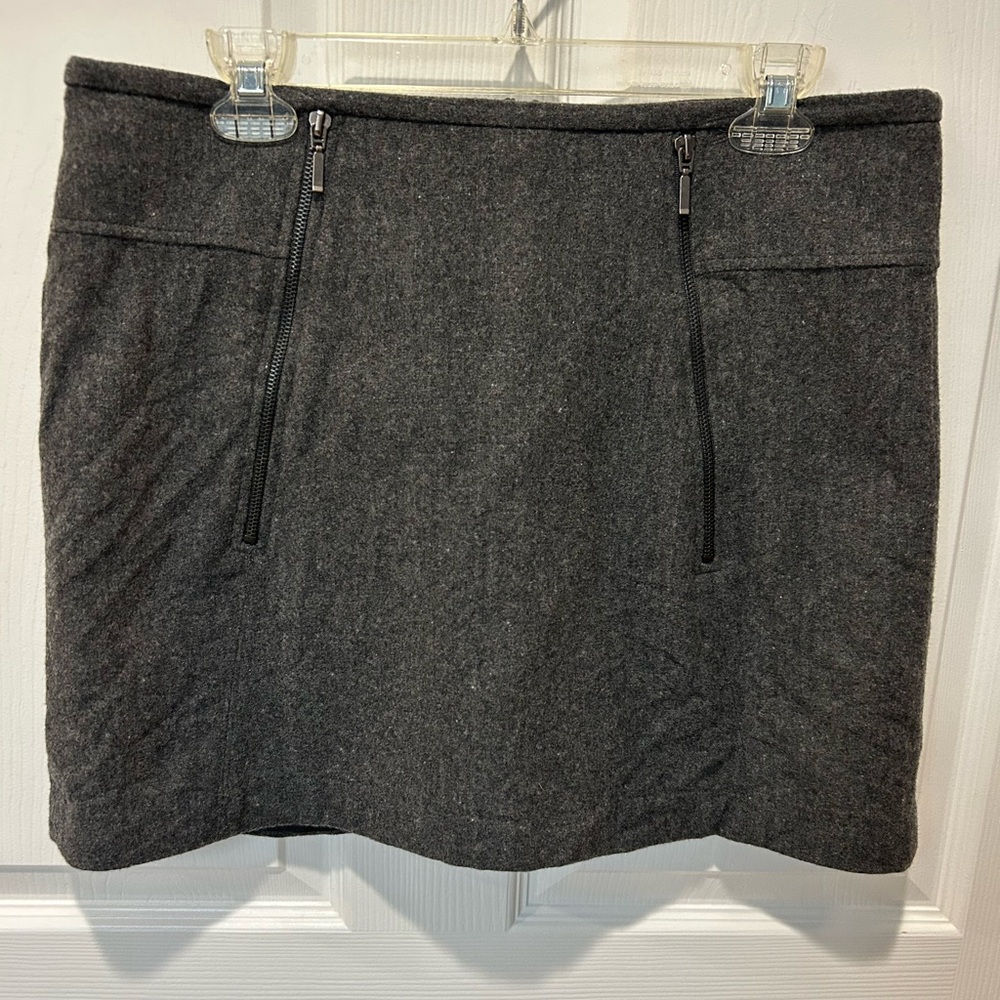 Kenar Y2K Charcoal Grey Wool Blend Mini Skirt Size 12